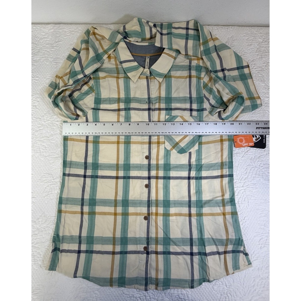 Kuhl Women M Lightweight Flannel Shirt NWT Trailside Long Sleeve Outdoor Hiking - Picture 4 of 8